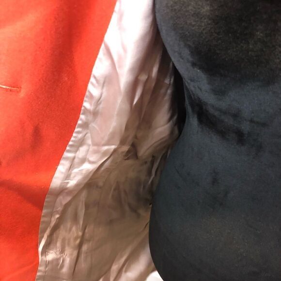 Banana Republic orange belted pea coat with hood size medium - Picture 16 of 16